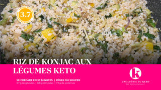 Riz de Konjac aux légumes Keto