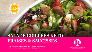 Salade grillée Keto - Fraises et saucisses