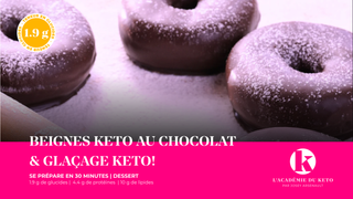 Beignes Keto au chocolat + glaçage keto!