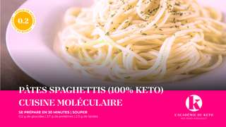 Pâtes Spaghettis (100% keto) : cuisine moléculaire