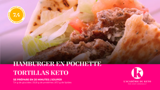 Hamburger en pochette tortillas keto