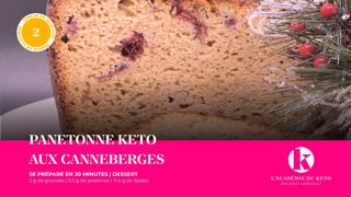 Panettone Keto aux canneberges